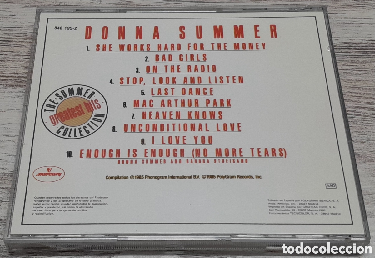 CDs de m&uacute;sica: DONNA SUMMER - THE SUMMER COLLECTION - Foto 2