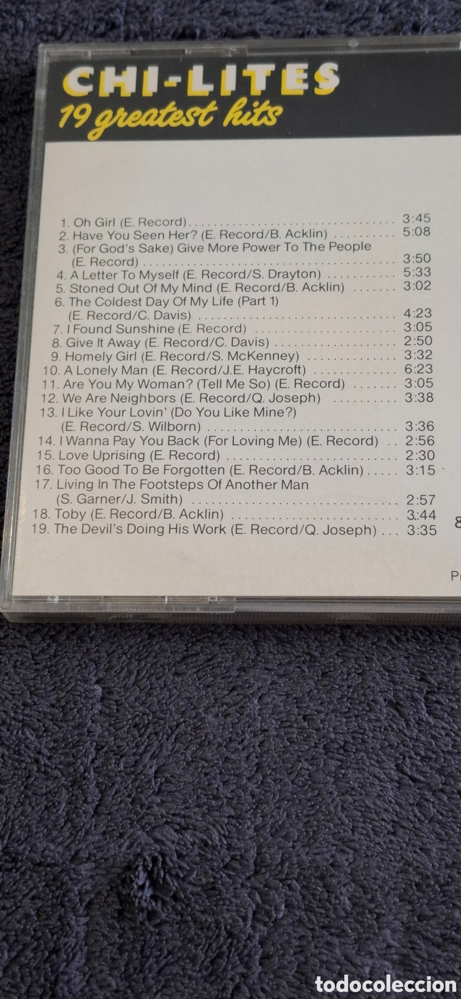 CDs de m&uacute;sica: CD35. Chi-Lites - 19 Greatest Hits, 2005. - Foto 5