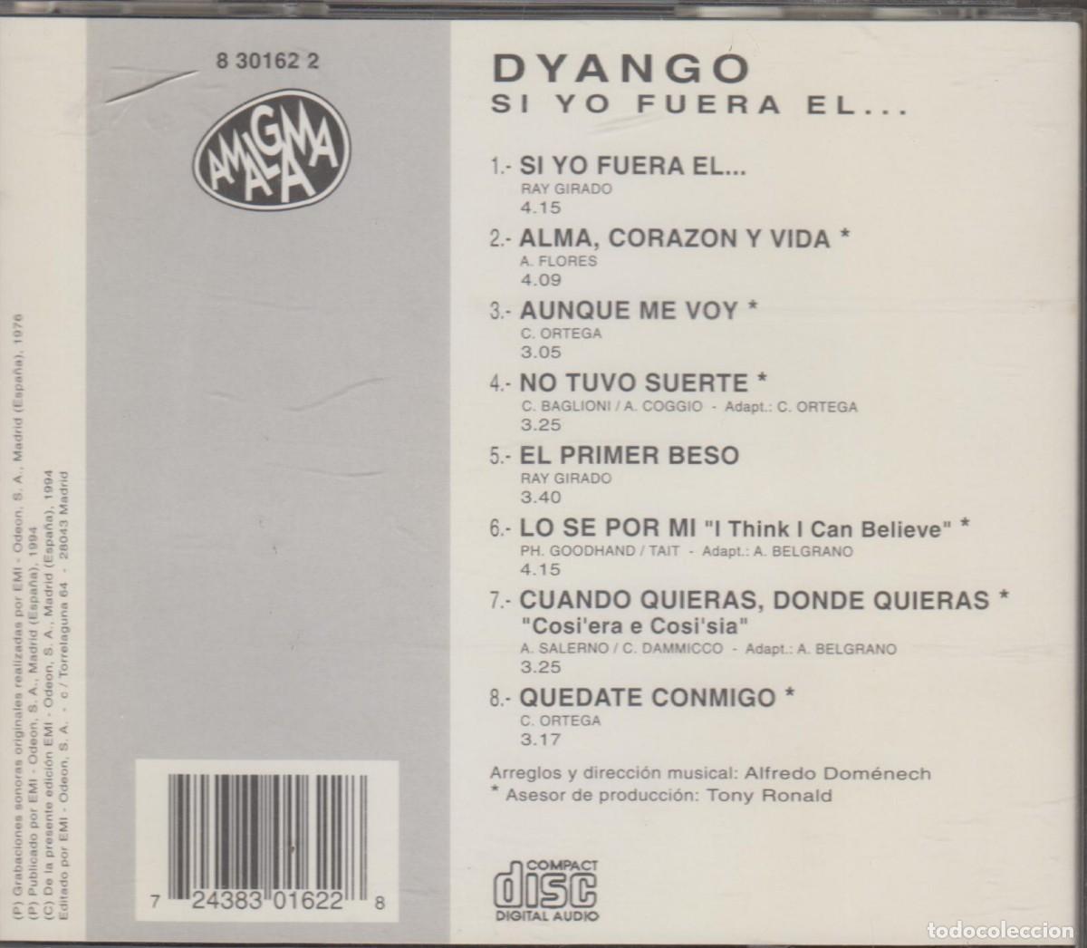 CDs de m&uacute;sica: Dyango cd Si yo fuera &eacute;l 1994 Amalgama - Foto 2