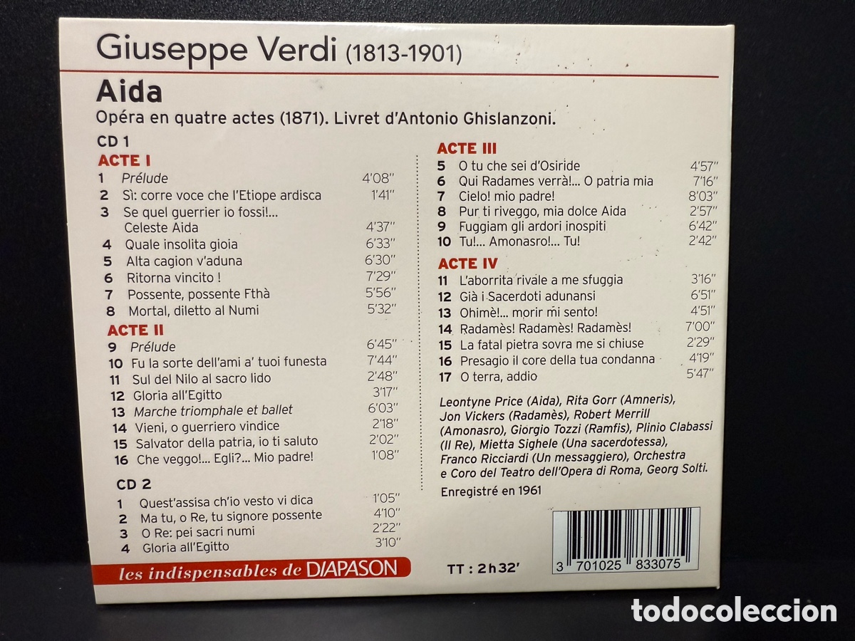CDs de m&uacute;sica: Verdi - Georg Solti - Aida (2xCD) - Foto 3