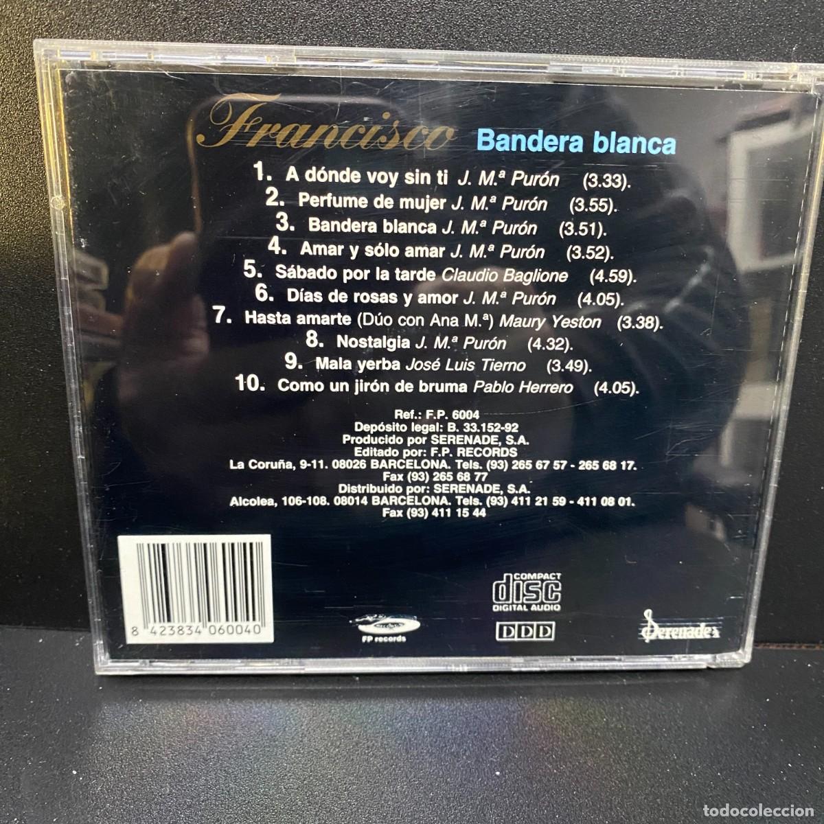 CDs de m&uacute;sica: Francisco - Bandera Blanca (CD) - Foto 2