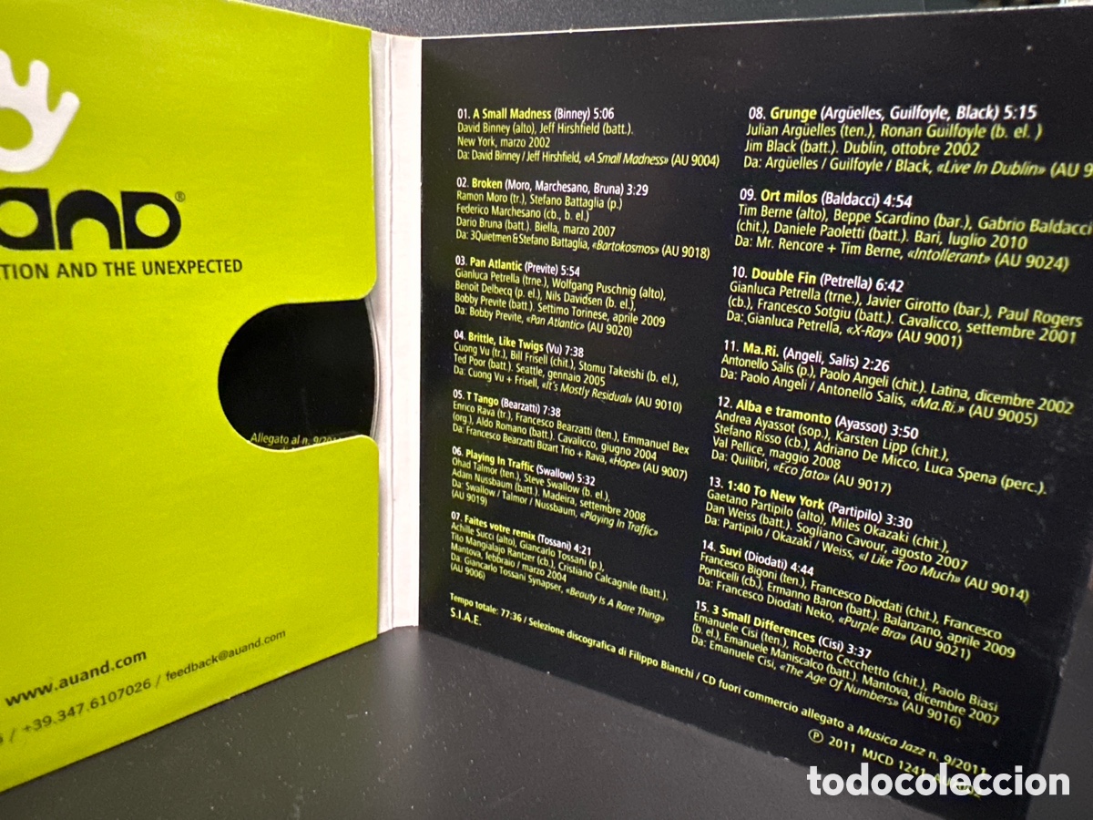 CDs de m&uacute;sica: Various - Raccolta Differenziata - Auand 2001/2011 (CD) - Foto 2