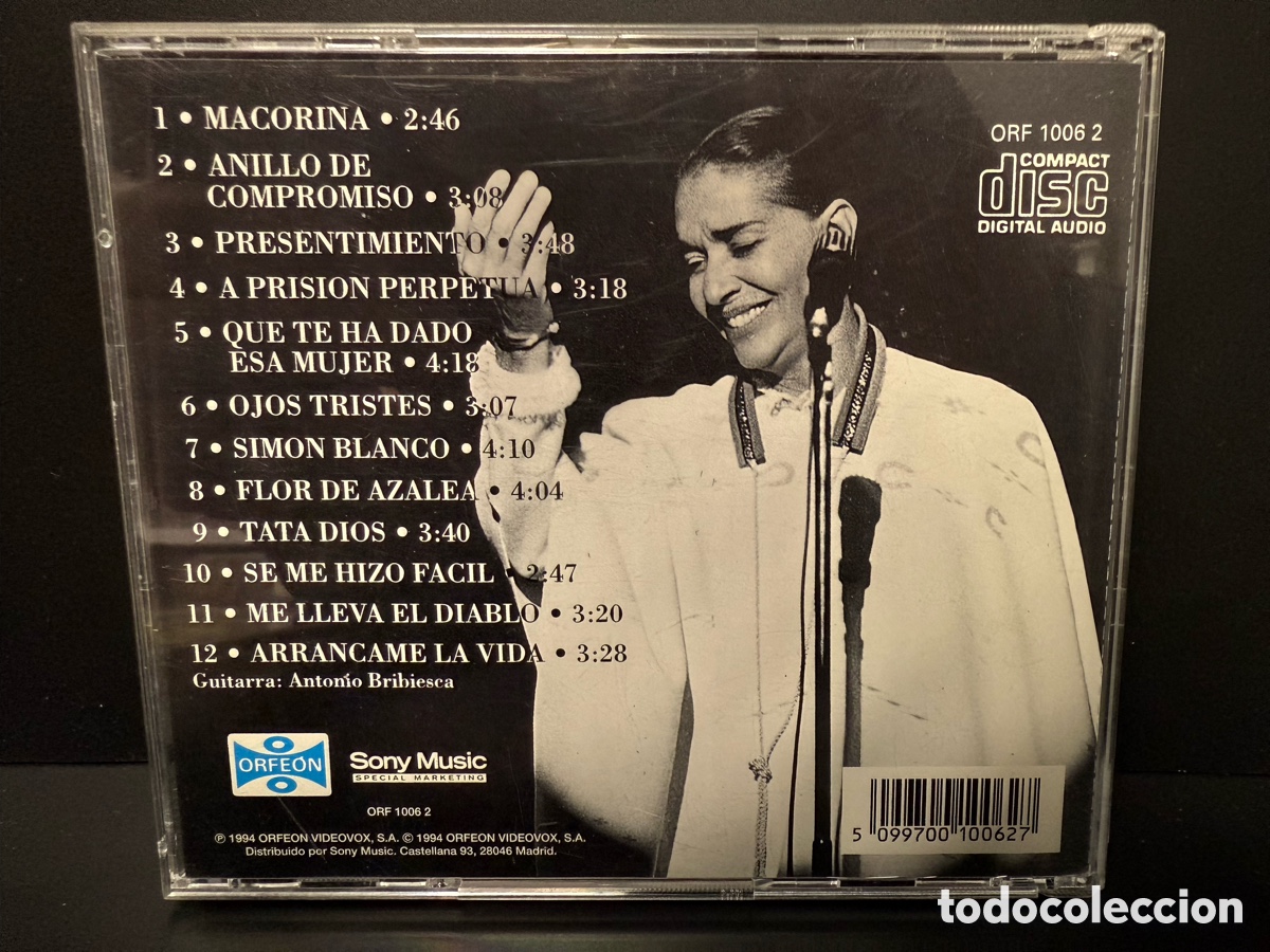 CDs de m&uacute;sica: Chavela Vargas - Noche Bohemia (CD) - Foto 3