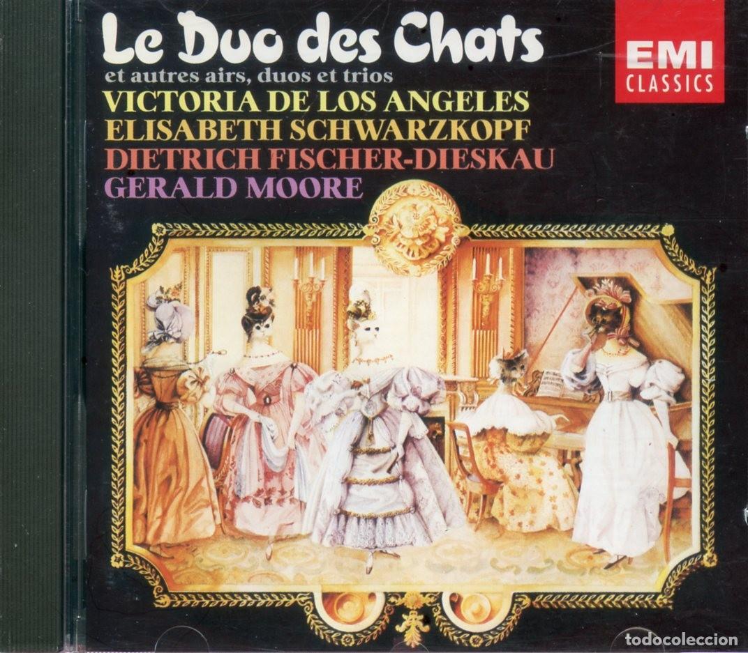 CDs de m&uacute;sica: LE DUO DES CHATS Y AUTRES DUOS Y TRIOS. E.Schwarzkopf,V. De Los Angeles,D.Fischer-Dieskau. G.Moore