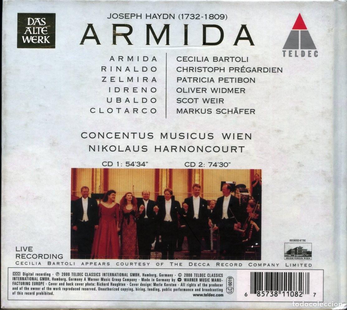 CDs de m&uacute;sica: HAYDN. ARMIDA. CECILIA BARTOLI. Disco-Libro con 2 CDs. - Foto 2