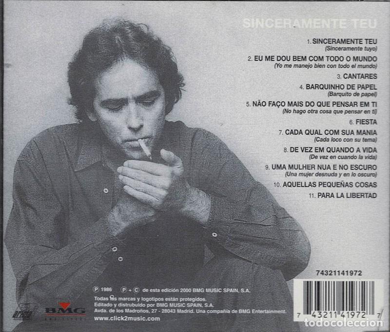 CDs de m&uacute;sica: Joan Manuel Serrat - Sinceramente Teu. CD - Foto 2