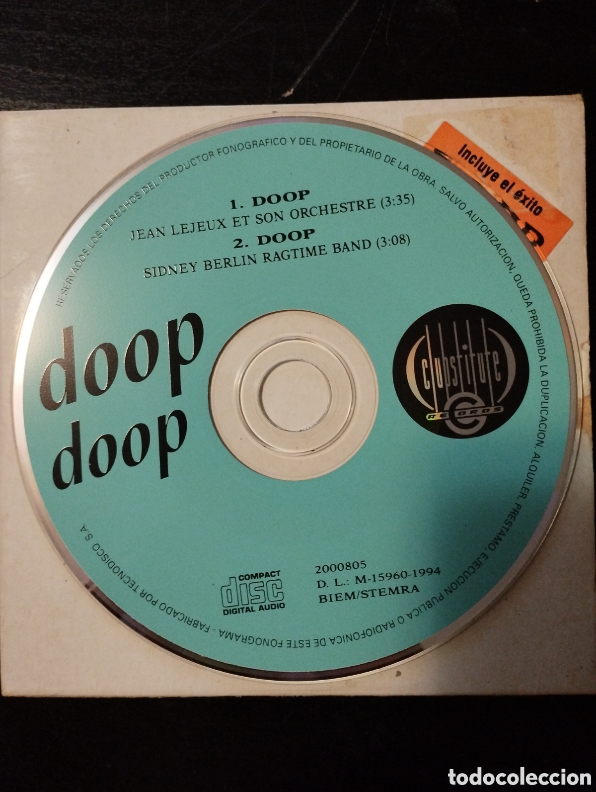 CDs de m&uacute;sica: Doop &ndash; Doop. 1994. Espa&ntilde;a. CD, Single, Promo. - Foto 3