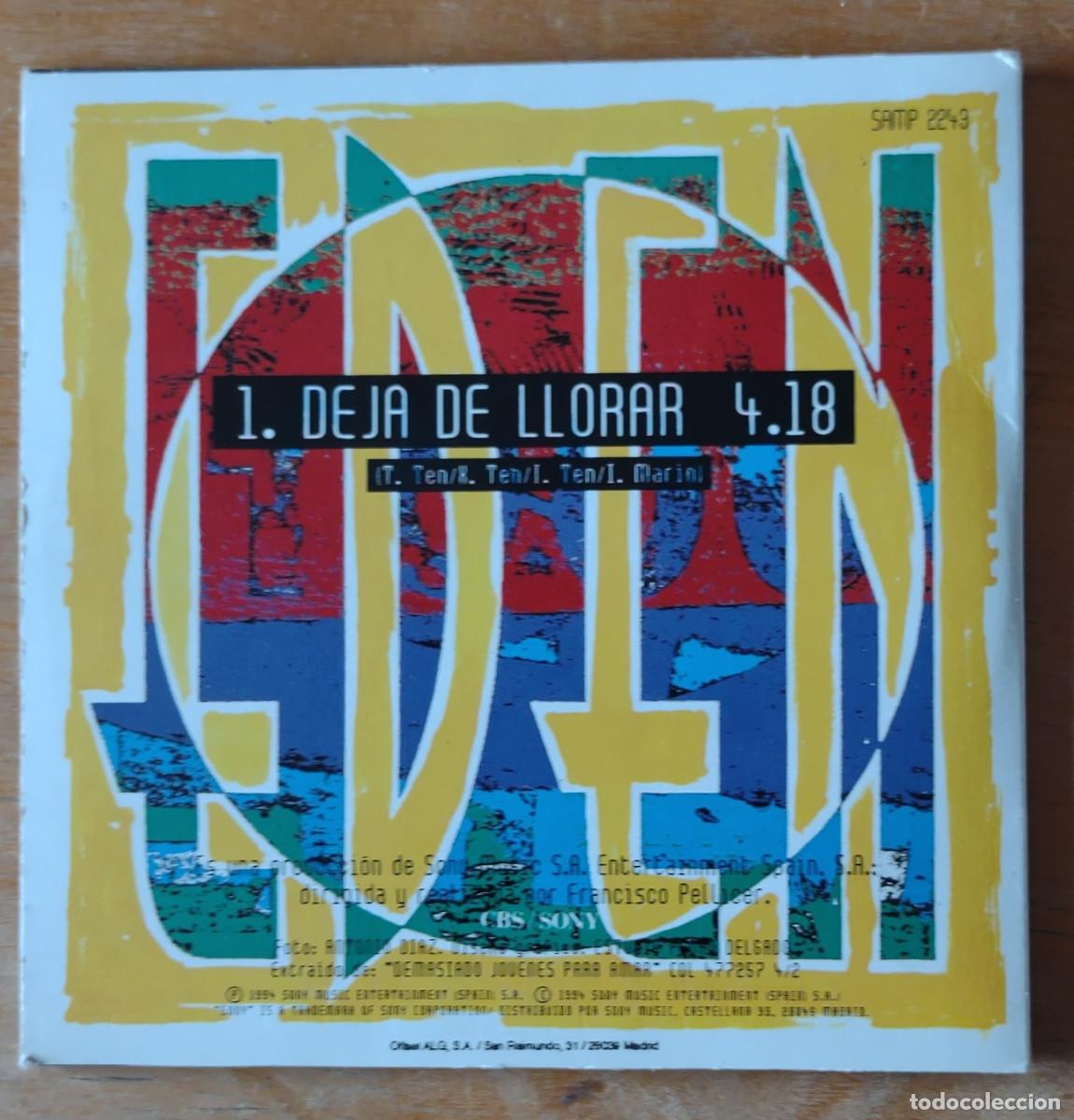 CDs de m&uacute;sica: Eden - Deja De Llorar - Foto 2
