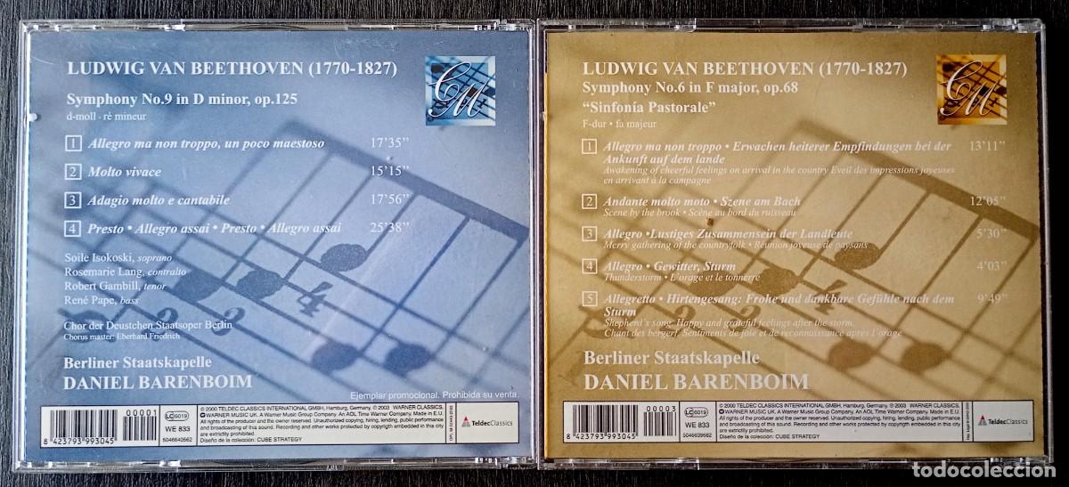 CDs de m&uacute;sica: Beethoven . Sinfon&iacute;as 6 y 9 . Baremboim - Foto 2