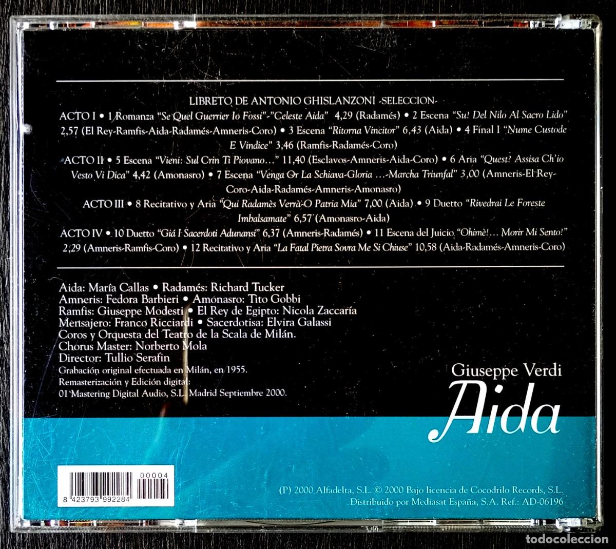 CDs de m&uacute;sica: Verdi . Aida . Homenaje a la &oacute;pera - Foto 2
