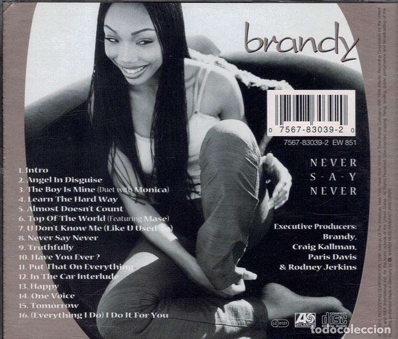 CDs de m&uacute;sica: Brandy - Never Say Never. CD - Foto 2