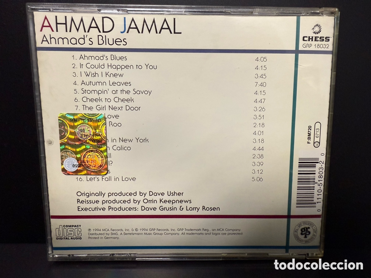 CDs de m&uacute;sica: Ahmad Jamal - Ahmads Blues (CD) - Foto 2