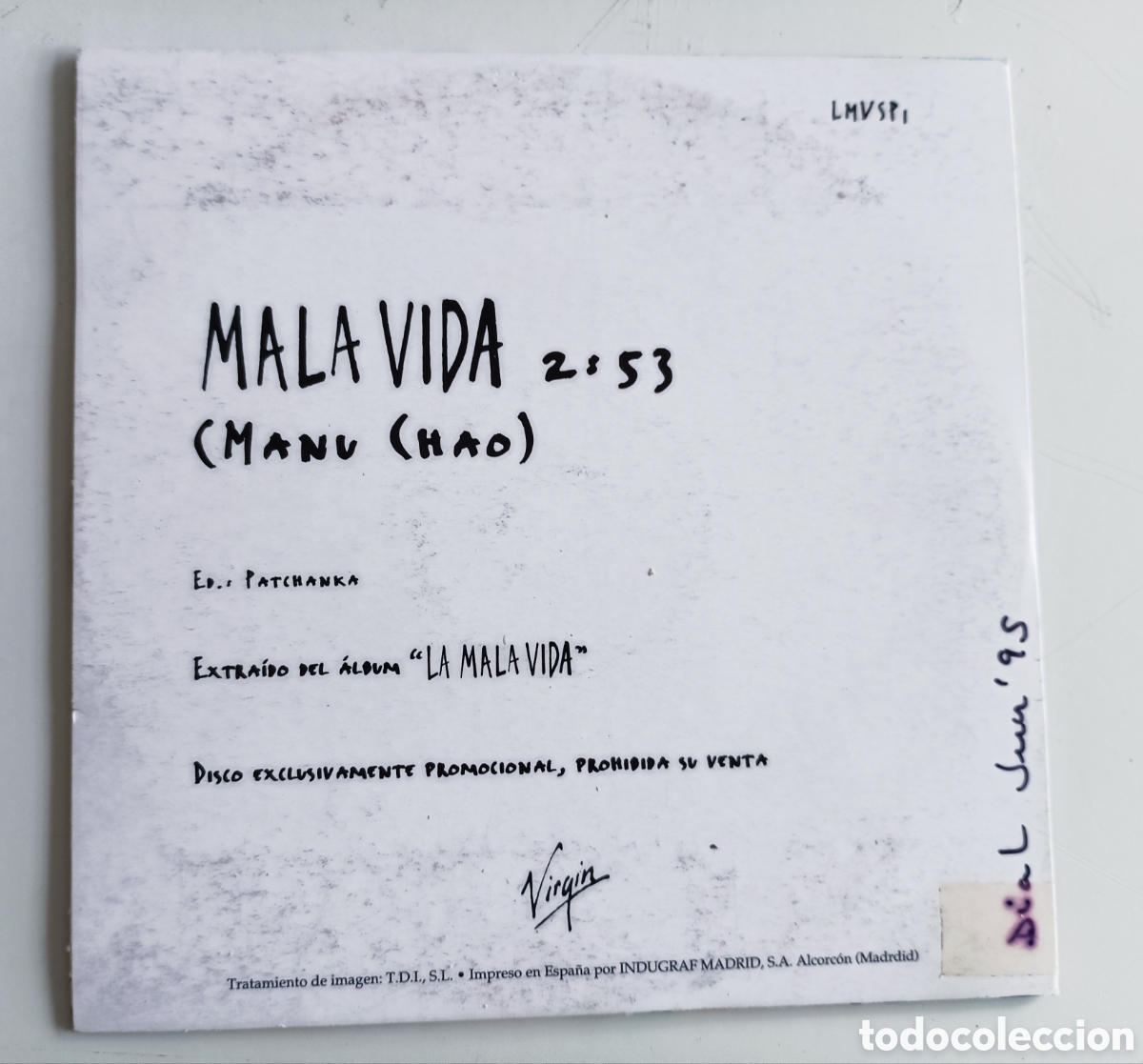 CDs de m&uacute;sica: Manu Chao - La mala vida - Foto 2