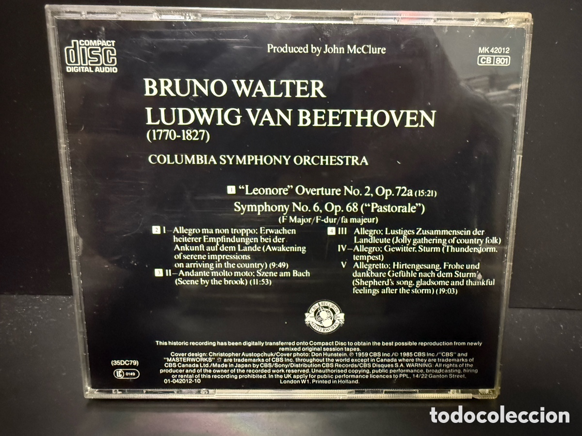 CDs de m&uacute;sica: Beethoven - Bruno Walter - Symphony No. 6 (CD) - Foto 2