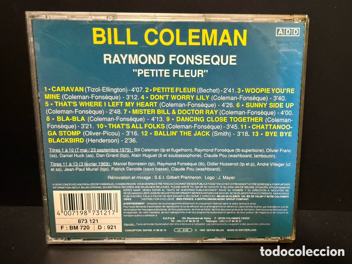CDs de m&uacute;sica: Bill Coleman - Petite Fleur (CD) - Foto 2