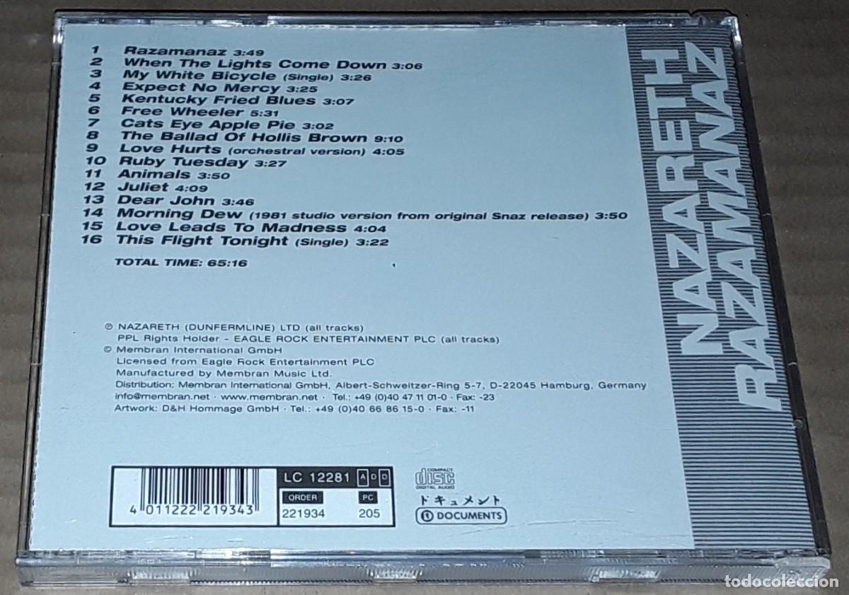 CDs de m&uacute;sica: CD - NAZARETH - RAZAMANAZ - Foto 2