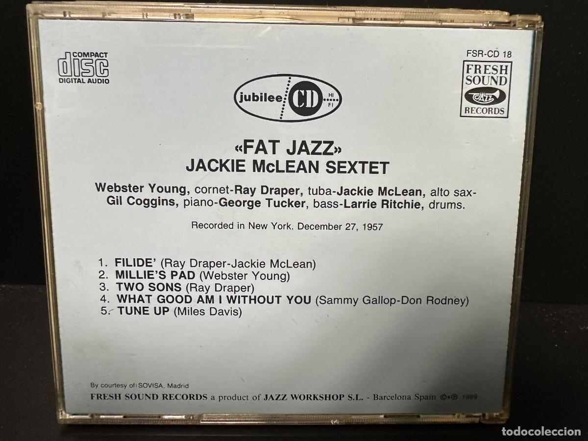 CDs de m&uacute;sica: Jackie McLean Sextet - Fat Jazz (CD) - Foto 2