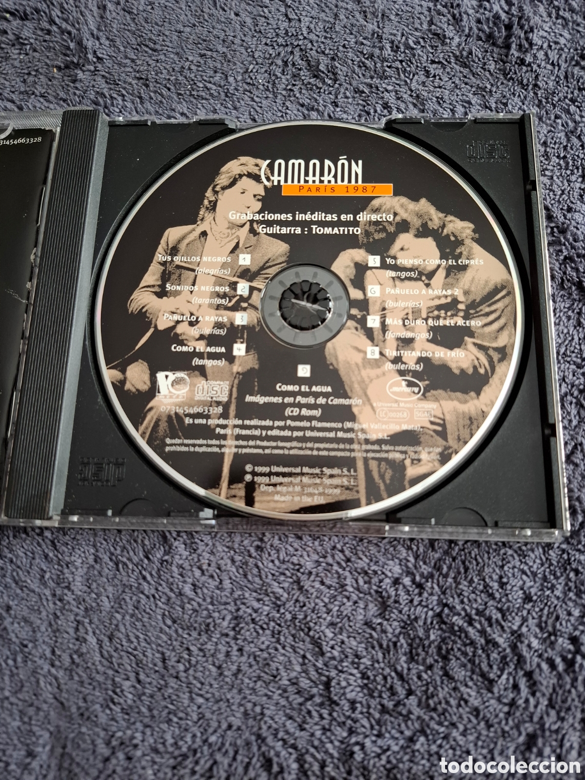CDs de m&uacute;sica: CD21 . Camar&oacute;n Con Tomatito, Par&iacute;s 1987. - Foto 2