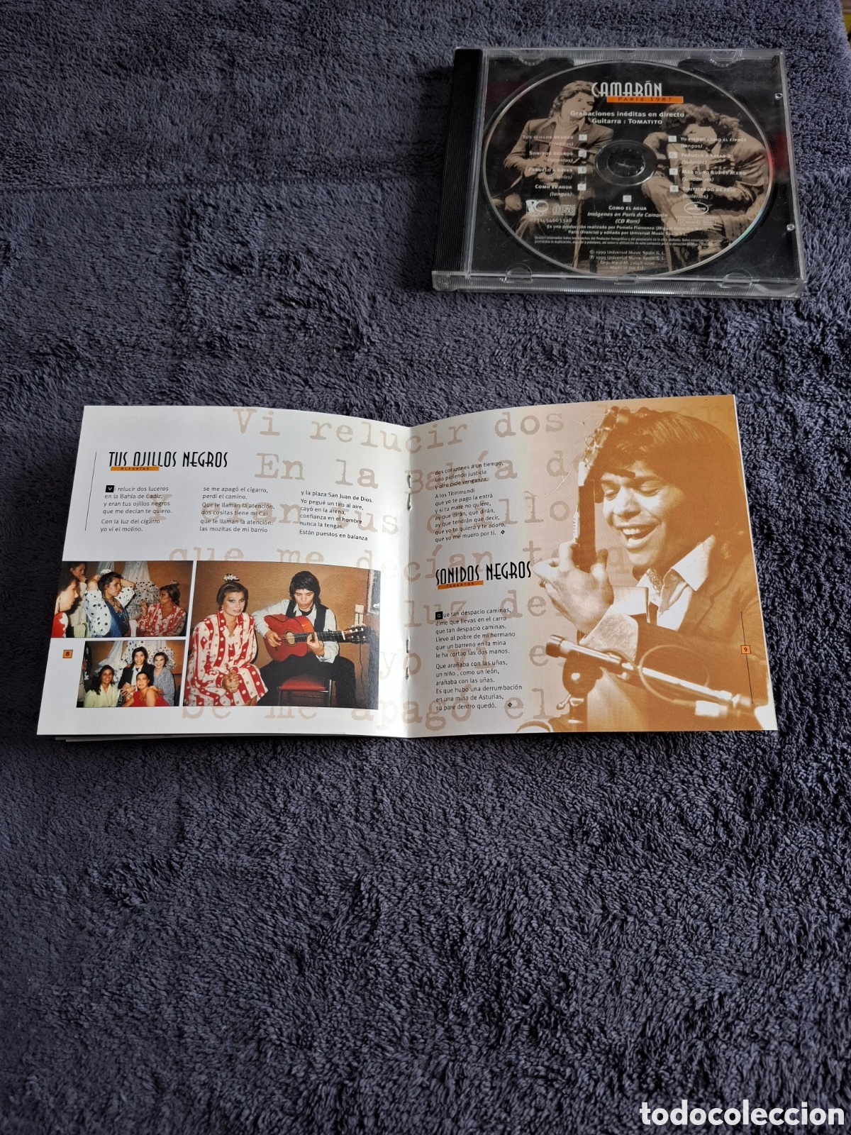 CDs de m&uacute;sica: CD21 . Camar&oacute;n Con Tomatito, Par&iacute;s 1987. - Foto 5