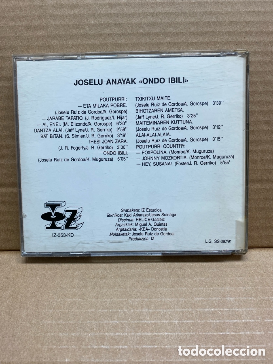 CDs de m&uacute;sica: CD JOSELU ANAYAK, ONDO IBILI. - Foto 2