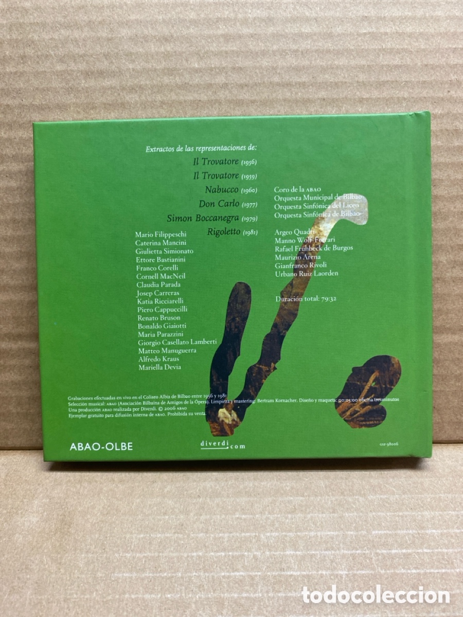 CDs de m&uacute;sica: CD-LIBRO ABAO-OLBE VIVE VERDI - Foto 2