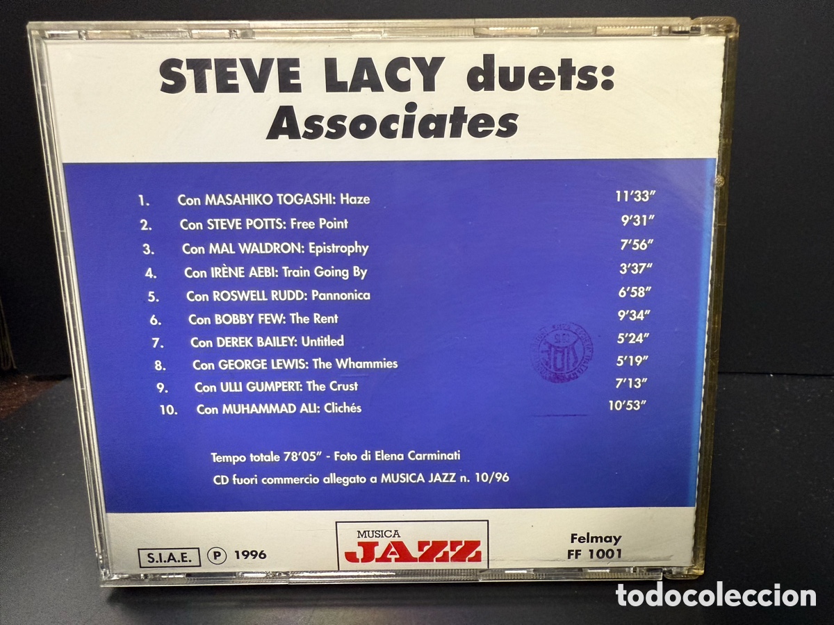 CDs de m&uacute;sica: Steve Lacy - Duets: Associates (CD) - Foto 2