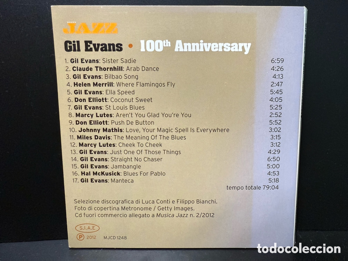 CDs de m&uacute;sica: Gil Evans - 100th Anniversary (CD) - Foto 3