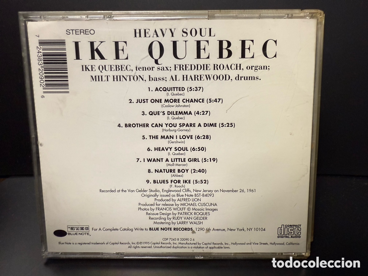 CDs de m&uacute;sica: Ike Quebec - Heavy Soul (CD) - Foto 2