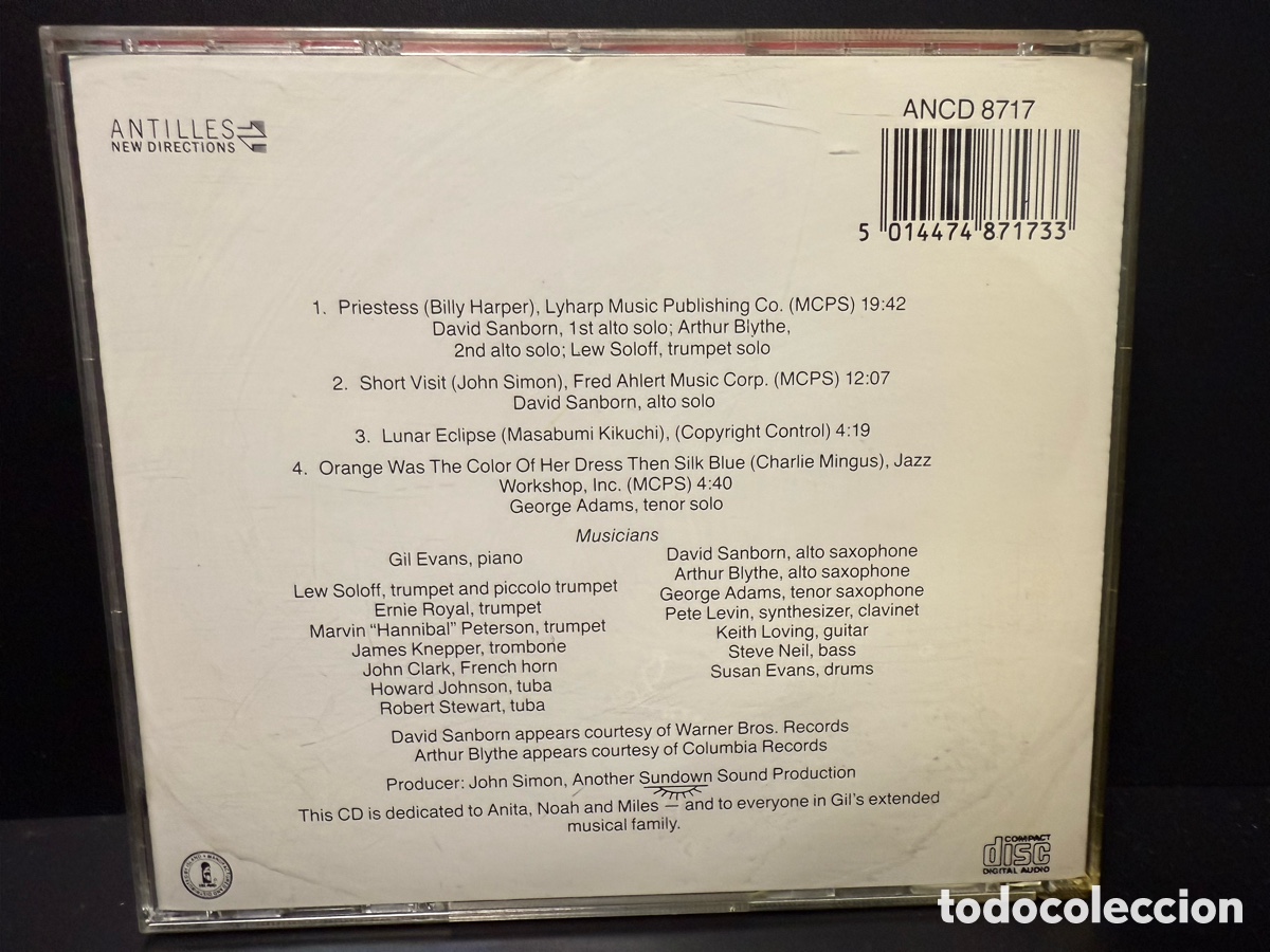 CDs de m&uacute;sica: Gil Evans - Priestess (CD) - Foto 2