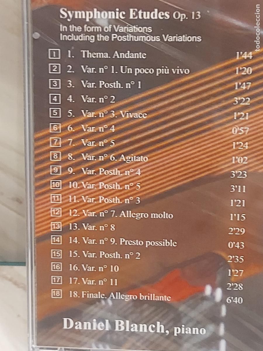 CDs de m&uacute;sica: DANIEL BLANCH (PIANO) / SCHUMANN / CD-ARS HARMONICA-2002 / 24 TEMAS / PRECINTADO - Foto 3