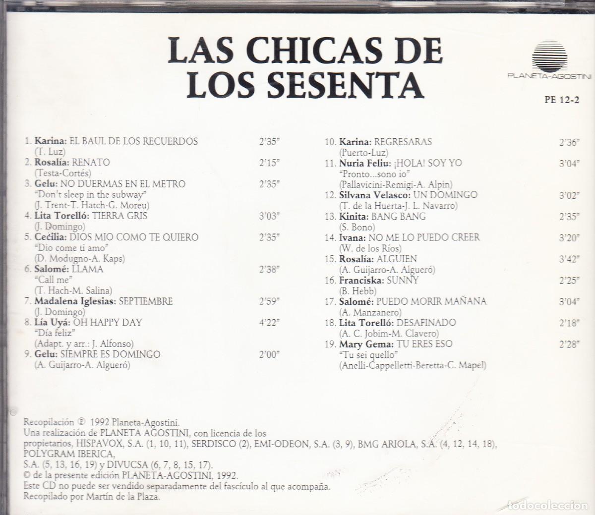 CDs de m&uacute;sica: LAS CHICAS DE LOS SESENTA. CD. - Foto 2