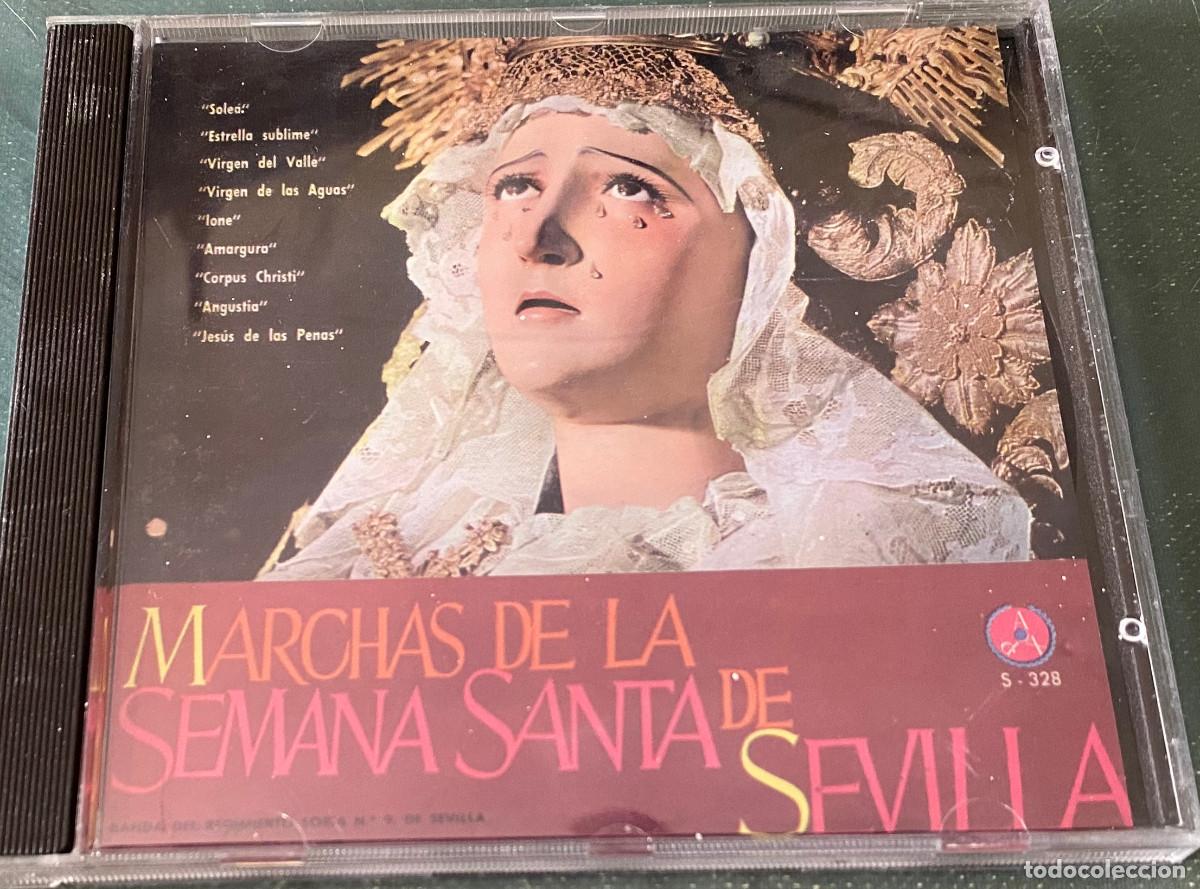 CDs de m&uacute;sica: 'Marchas de la Semana Santa de Sevilla'. Banda de Sevilla y Banda de Regimiento Soria 9. Buen estado