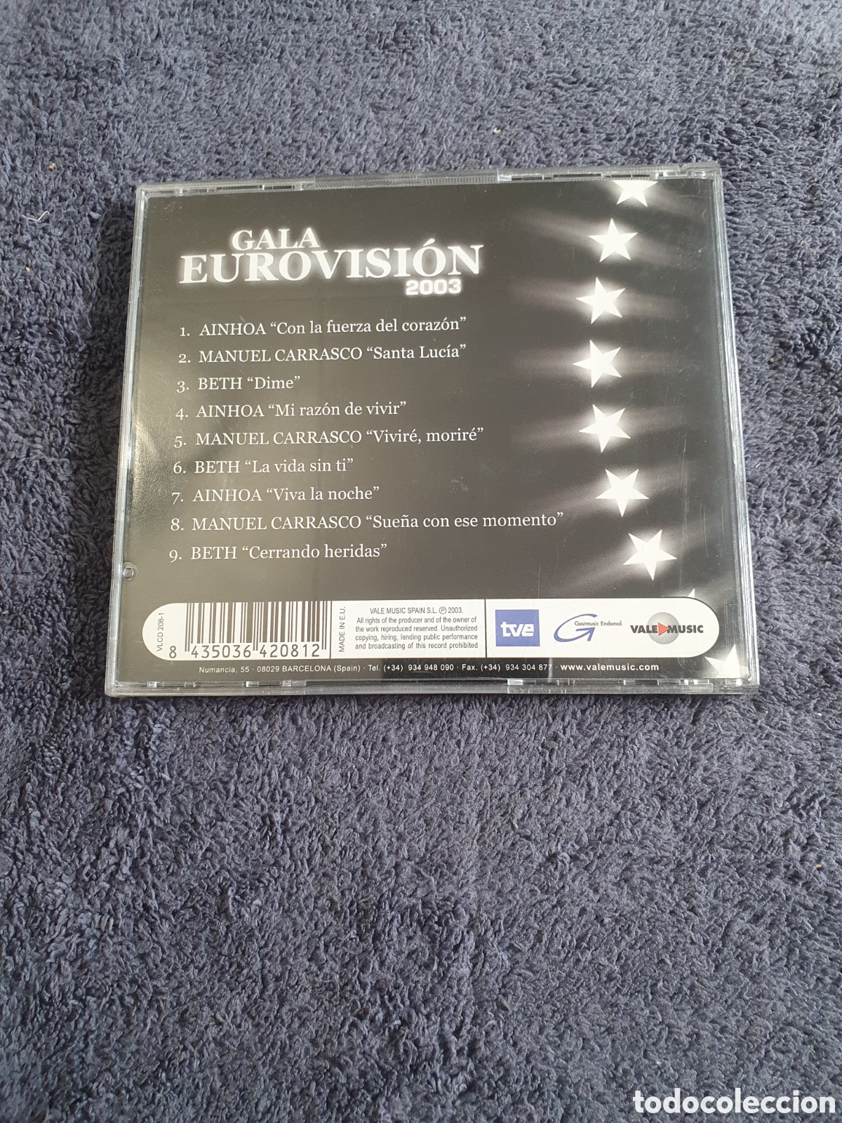 CDs de m&uacute;sica: CD37. Operaci&oacute;n Triunfo - Gala Eurovisi&oacute;n 2003. - Foto 3
