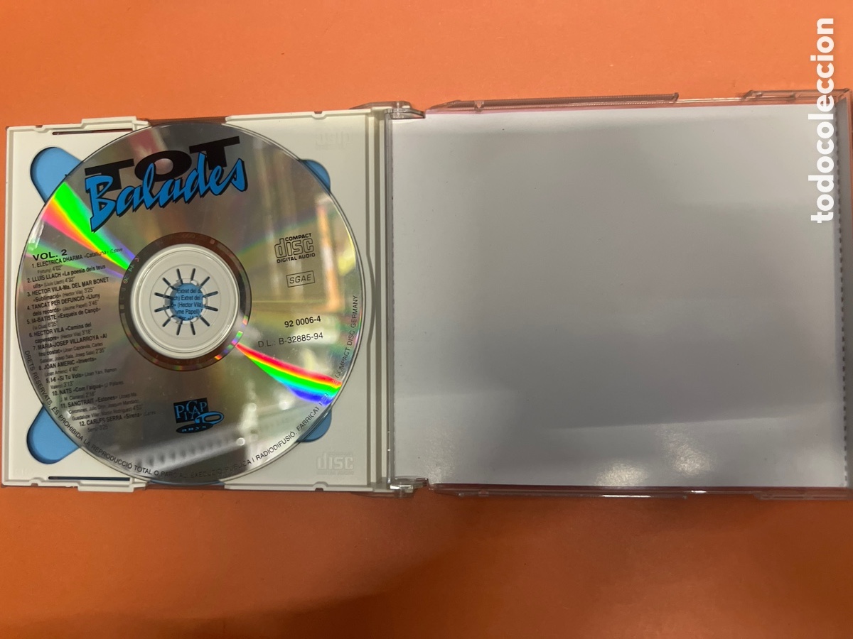 CDs de m&uacute;sica: T2/H3/10. DISCO CD. Tot Balades. COMPACT DISC. - Foto 4