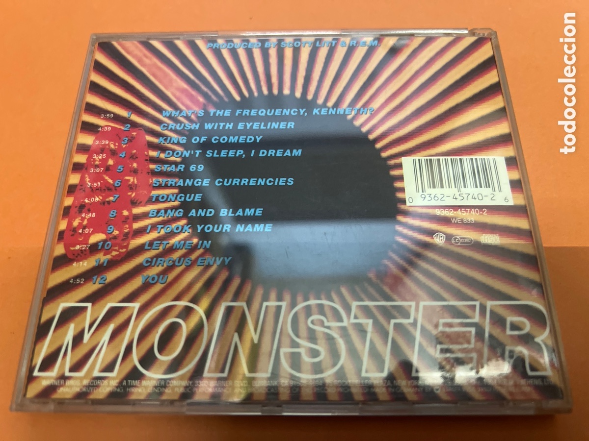 CDs de m&uacute;sica: T2/B3/13. REM - CD - MONSTER - PUBLICADO EN 1994 - Foto 2