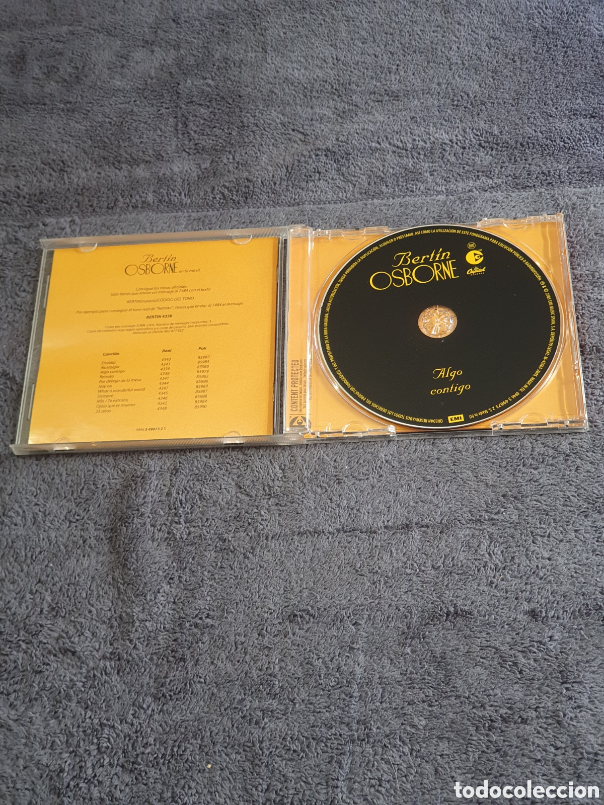CDs de m&uacute;sica: CD37. Bert&iacute;n Osborne - Algo Contigo 2005. - Foto 2