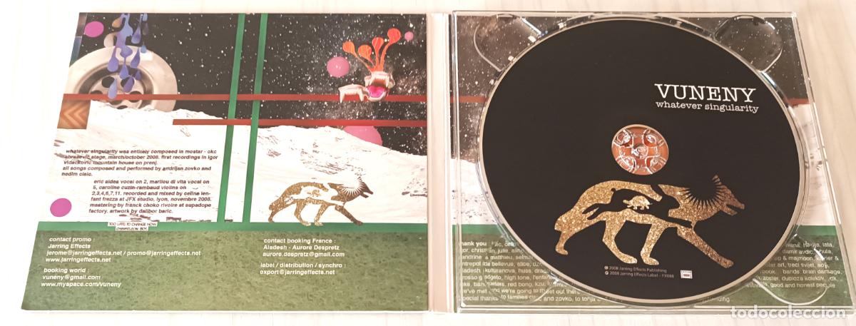 CDs de m&uacute;sica: CD VUNENY - WHATEVER SINGULARITY JARRING EDIC. FRANCESA - 2009 - Foto 2