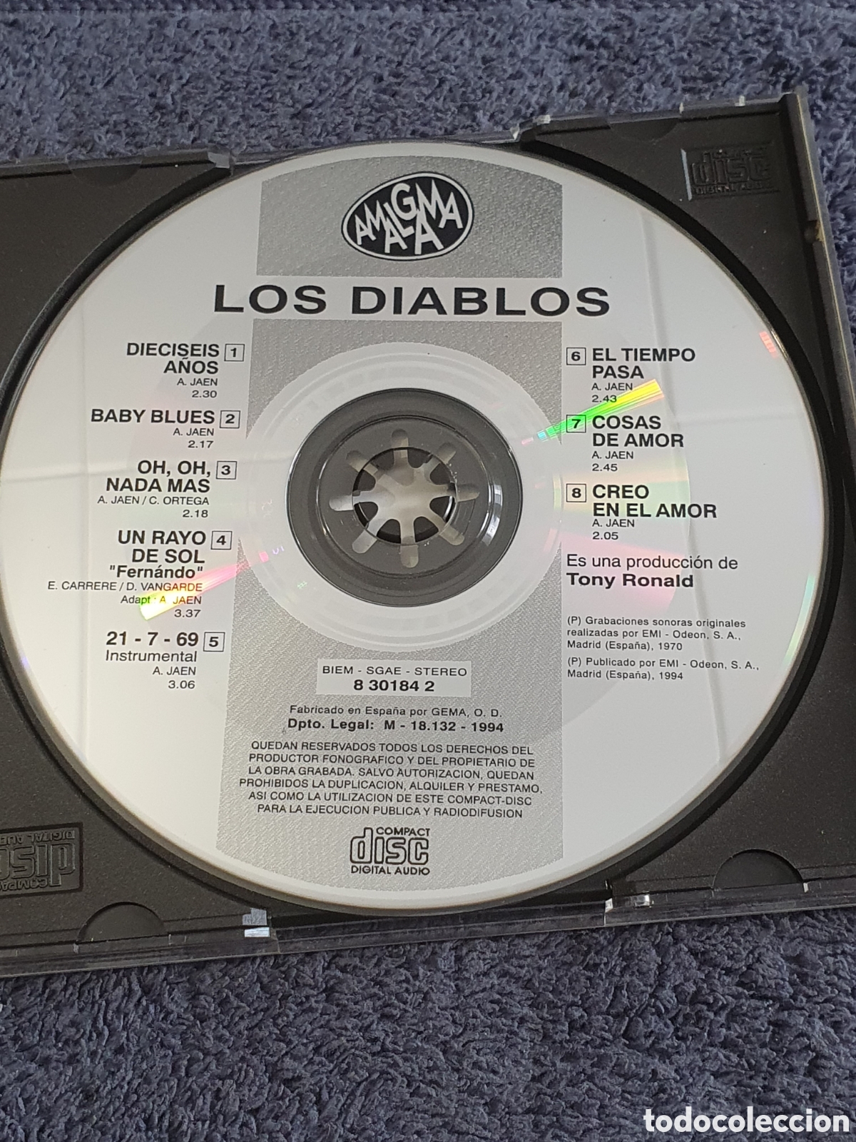 CDs de m&uacute;sica: CD37. Los Diablos - Los Diablos 8 30184 2, Amalgama. 1994. - Foto 2