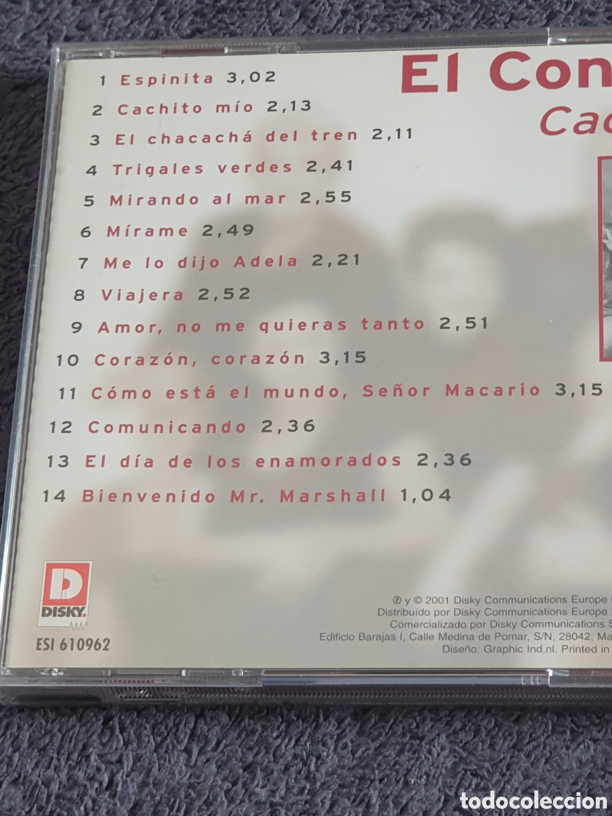 CDs de m&uacute;sica: CD37. El Consorcio- Cachito M&iacute;o, Grandes &Eacute;xitos 2001. - Foto 4