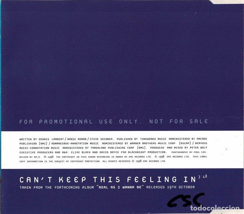 CDs de m&uacute;sica: Cliff Richard - Cant Keep This Feeling In. CD Single Promo - Foto 2