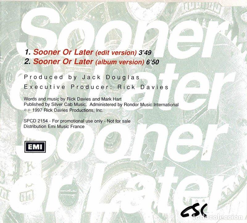 CDs de m&uacute;sica: Supertramp - Sooner Or Later. CD Single Promo - Foto 2