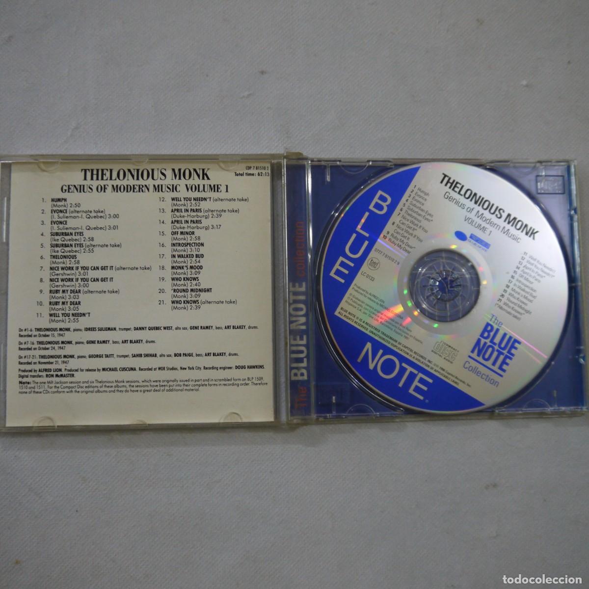 CDs de m&uacute;sica: THELONIOUS MONK - THE BLUE NOTE VOLUME ONE - CD 1997 RESERVADO - Foto 2