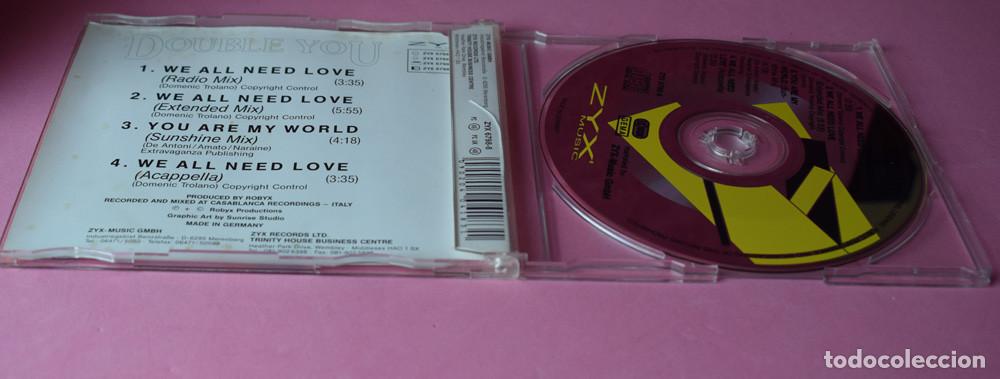 CDs de m&uacute;sica: Double You &ndash; We All Need Love - CDSINGLE 1992 - Foto 4