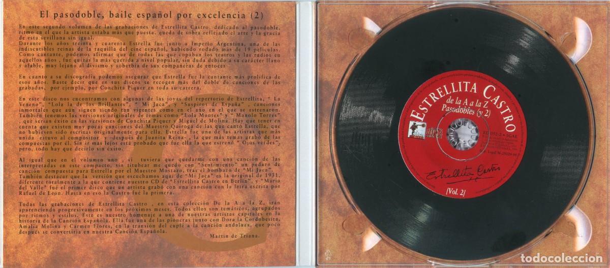 CDs de m&uacute;sica: ESTRELLITA CASTRO, Vol. 2. Pasodobles, 2. (CD) - Foto 4
