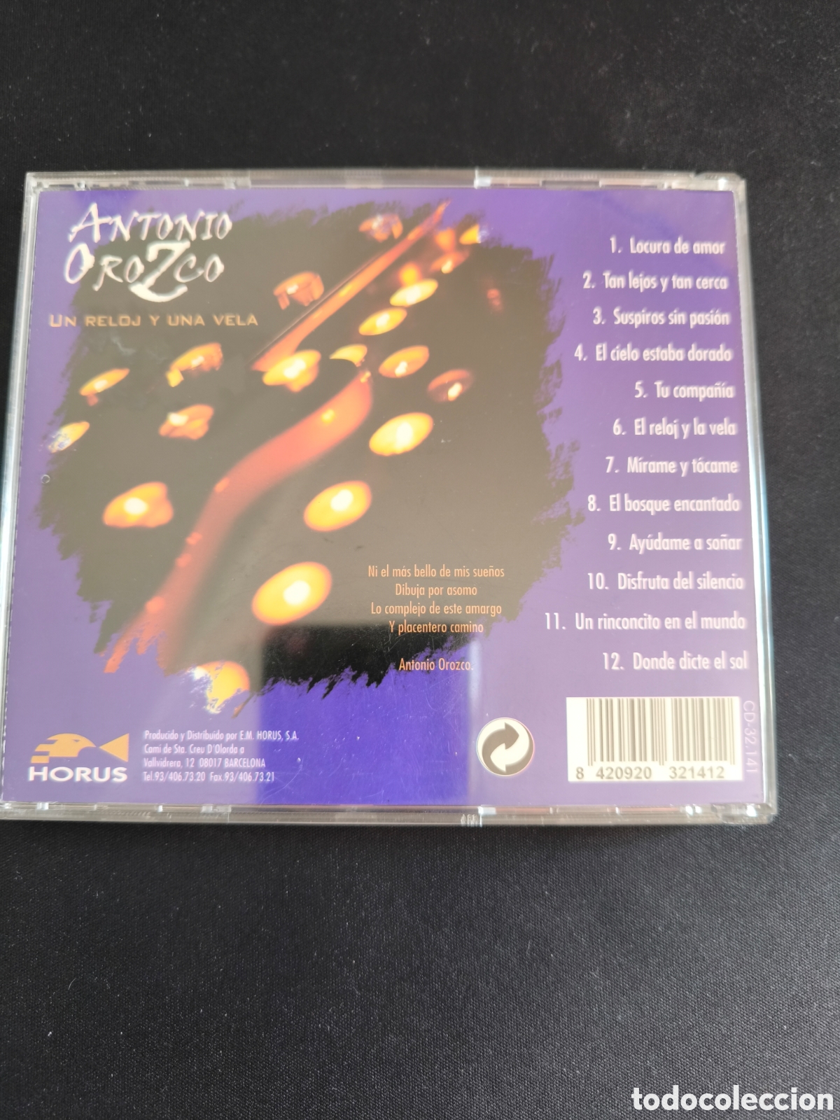 CDs de m&uacute;sica: Cd Antonio Orozco. Un reloj y una vela - Foto 2