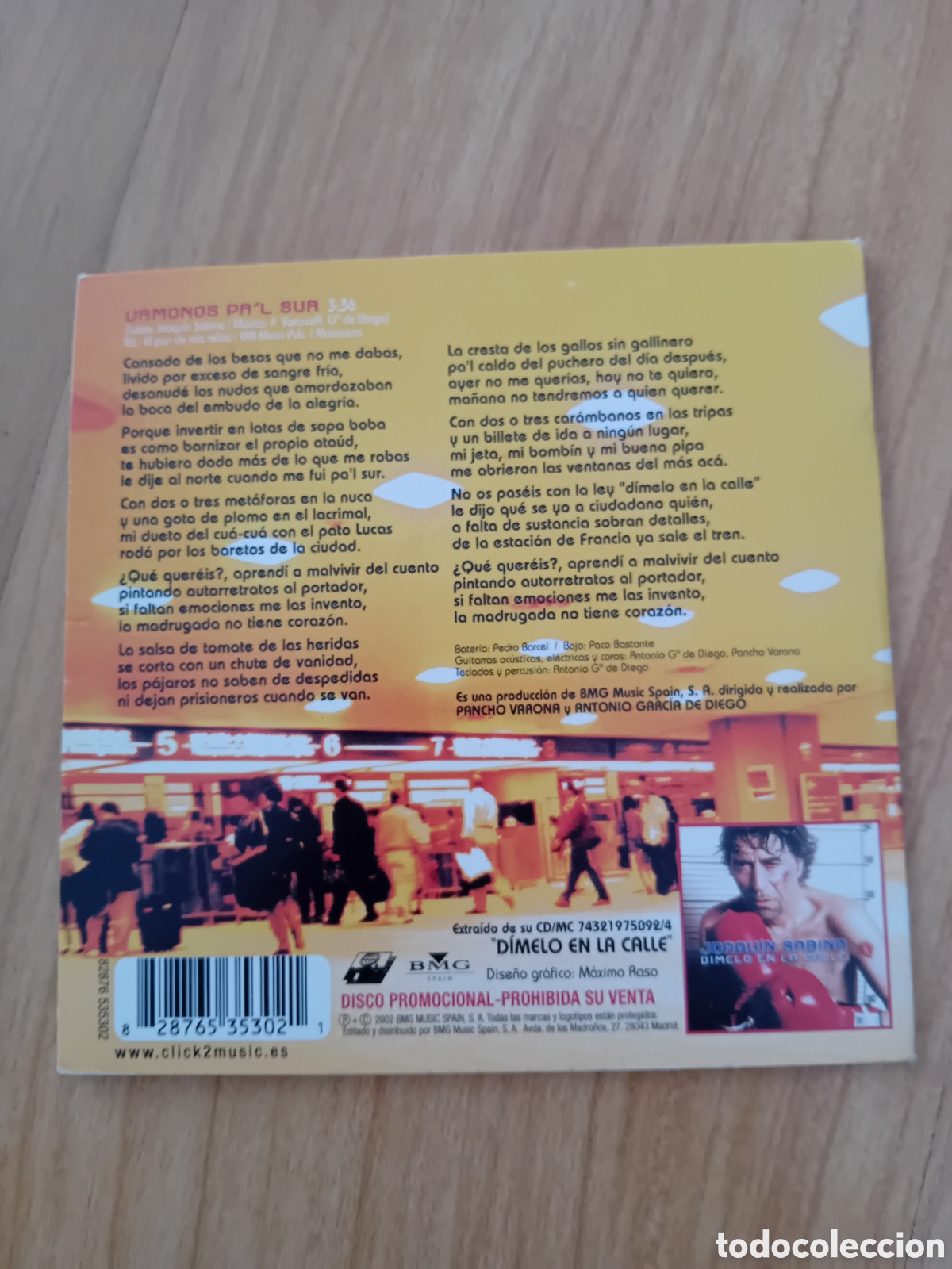 CDs de m&uacute;sica: JOAQUIN SABINA. VAMONOS PAL SUR - Foto 2