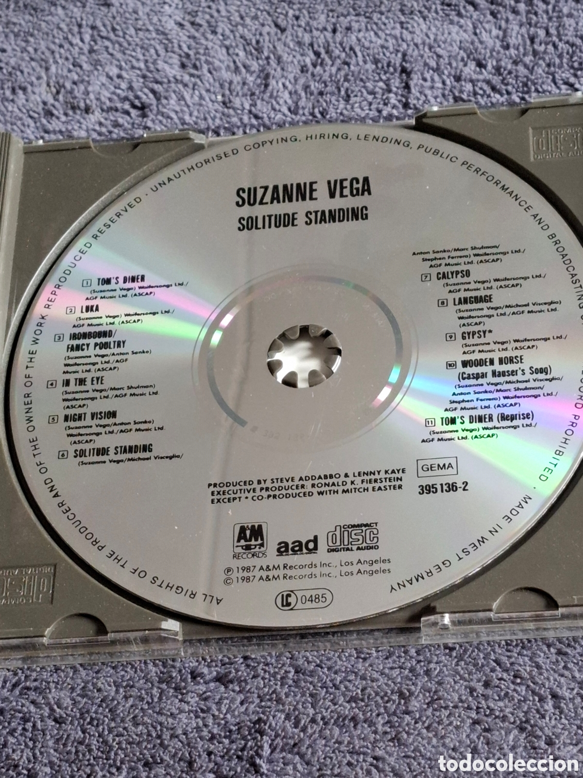 CDs de m&uacute;sica: CD38. Suzanne Vega - Solitude Standing 1987. - Foto 3