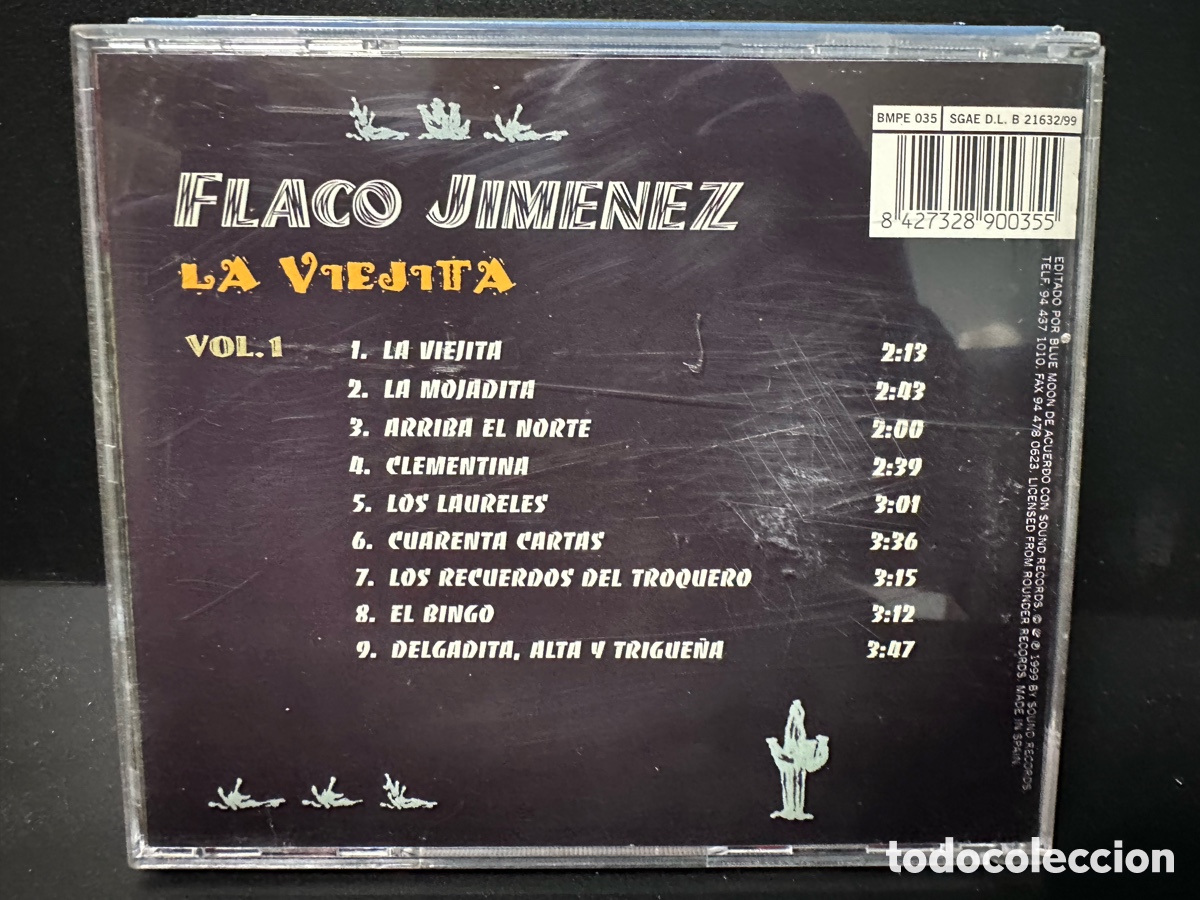 CDs de m&uacute;sica: Flaco Jimenez - Volume 1 (CD) - Foto 2
