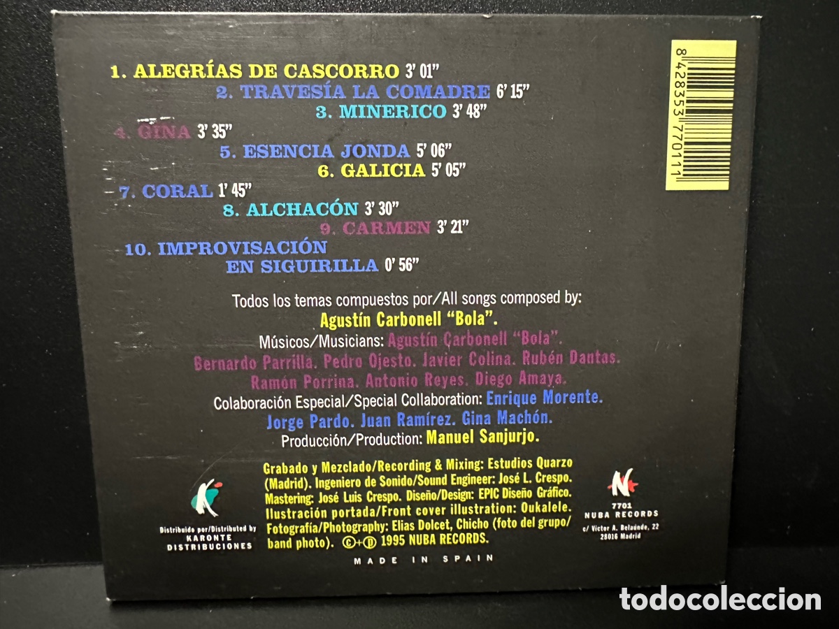 CDs de m&uacute;sica: Agust&iacute;n Carbonell - Bola (CD) - Foto 2