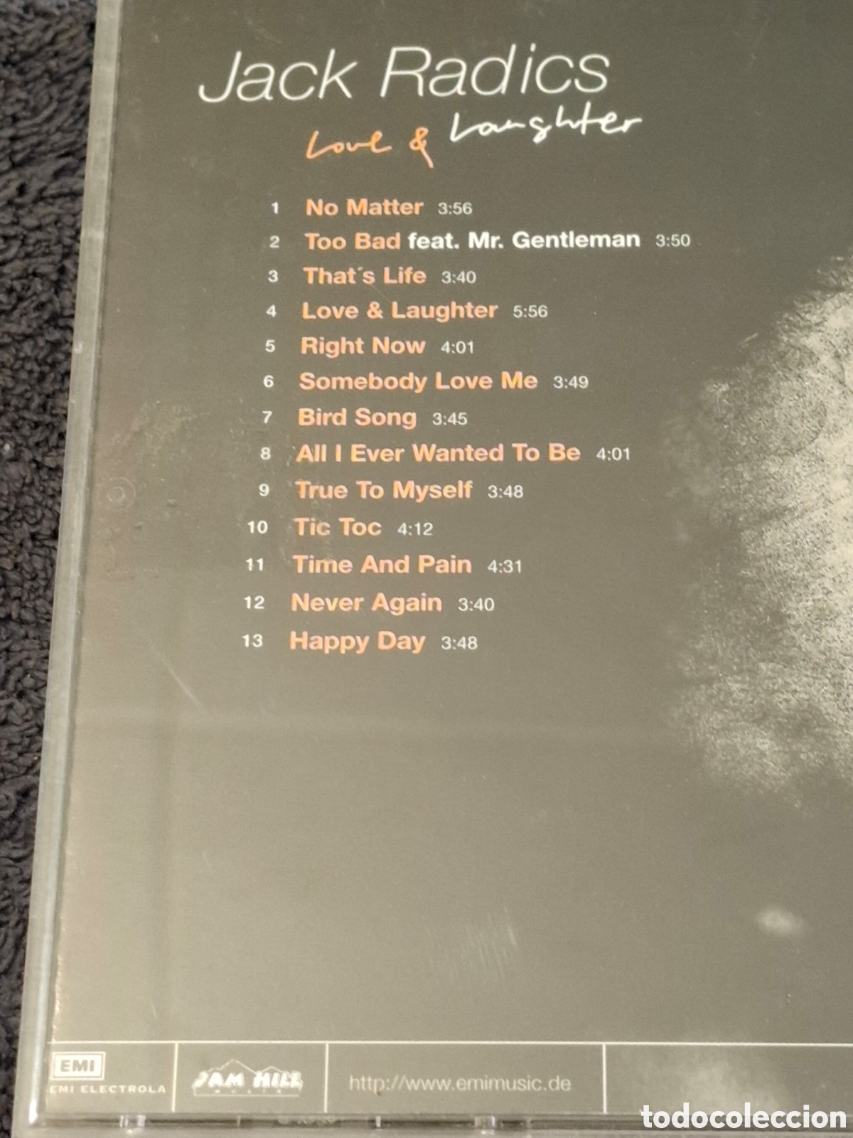 CDs de m&uacute;sica: CD39. Jack Radis - Love & Laughter 1999. - Foto 4